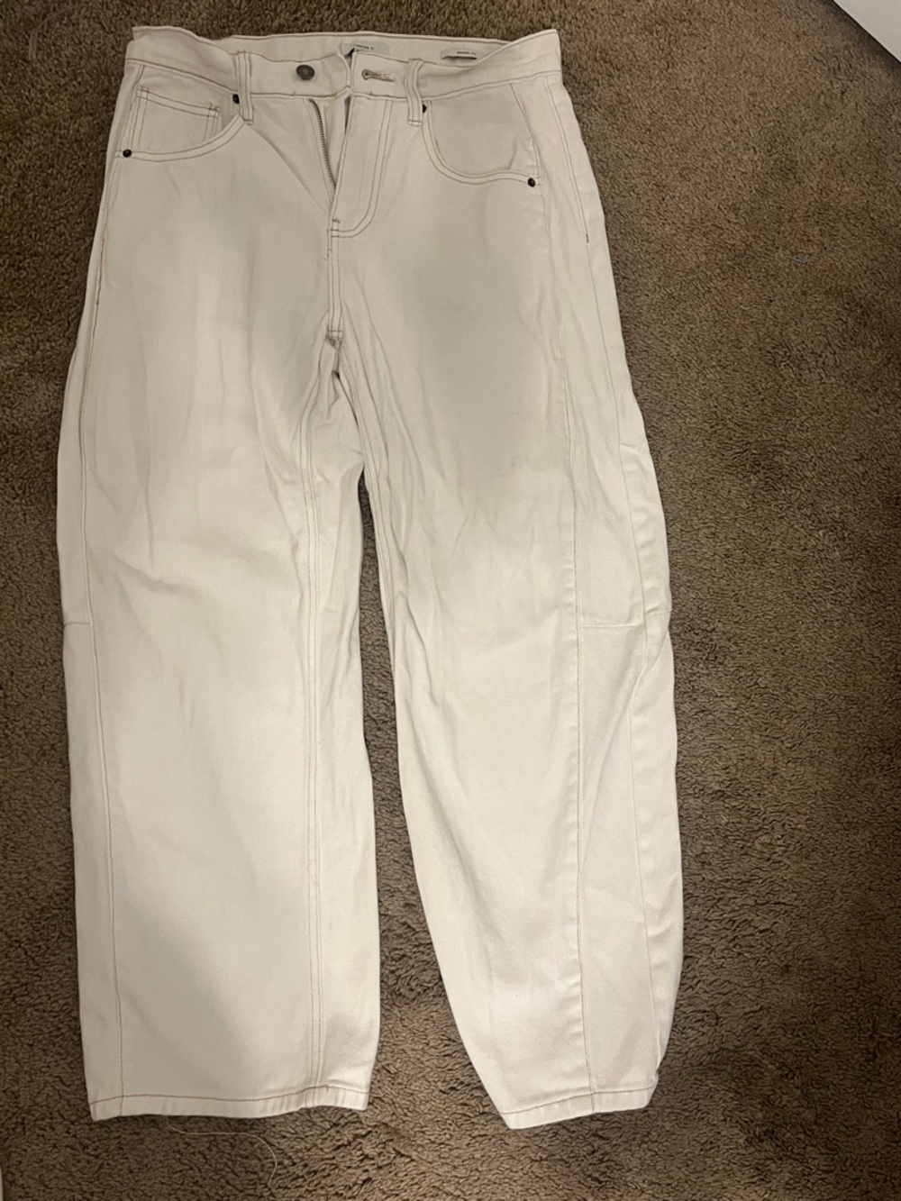Forever 21 White Boyfriend Jeans - Relaxed Straight Leg